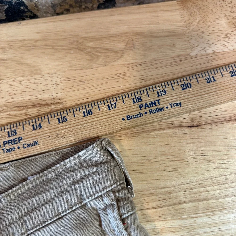 Wrangler Retro Slim Straight Leg Jeans Mens 32x34 Tan Brown